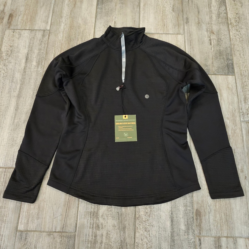 Eddie Bauer Gridline Fleece Half Mock Zip Pullover Jacket Womens Size M NEW